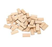 Tenon en Bois, 50 Pièces Cheville 10x50mm Hêtre Rtion Domino Tenons en Vrac Bloc de Bois pour épissage de Bois de Bois Plat