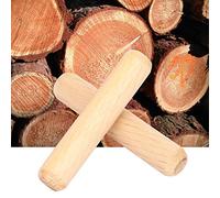 Tenon en bois rond, bouchons rainurés en bois dur, goupille rainurée pour menuiserie, tiges de montage de meubles artisanaux, outil (10*50mm en pack)