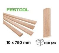 Tenons domino en hêtre d 10x750/28 bu festool 498687 G