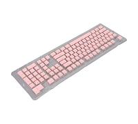 TENP Touches de Clavier, MatéRiau ABS RéSistant à la Chaleur éLevée Touches ABS 108 Touches Disposition des Touches DéCaléEs RéSistance à la Corrosion pour Clavier MéCanique (Rose)