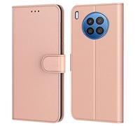Tenphone Coque pour Honor 50 Lite, Coque pour Huawei Nova 8i, Etui Protection Housse Premium en Cuir PU,Pochette Fermeture Magnétique,Flip Case Compatible avec Honor 50 Lite/Nova 8i (Book Rose)