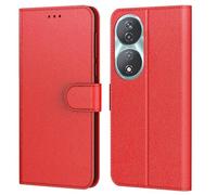 Tenphone Coque pour Honor 90 Smart,Etui Protection Housse Premium en Cuir PU, [Emplacements Cartes], Pochette Flip Case Compatible avec (Rouge, Honor 90 Smart)