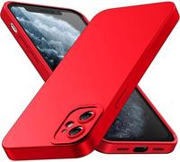 Tenphone Coque pour iPhone 11 (6,1"), Étui de Protection Antichoc en Silicone TPU Souple avec Protection Caméra - Rouge