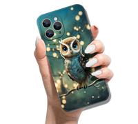 Tenphone Coque pour iPhone 11 Pro Max avec Motif Imprimé Animal Housse Etui en Silicone Souple Noir Cover TPU Antichoc Bumper pour Filles Femmes Homme - Arbre Hibou