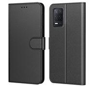 Tenphone Coque pour Realme 8 5G, Coque Realme Narzo 30 5G, Etui Protection Housse Premium en Cuir PU,Pochette Fermeture Magnétique,Flip Case Compatible avec (Book Noir)