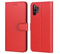 Tenphone Coque pour Samsung Galaxy A04S / A04, Coque Samsung A04S,Etui Protection Housse Premium en Cuir PU, [Emplacements Cartes], Pochette Flip Case Compatible avec Galaxy A04S / A04 Book (Rouge)