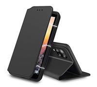 Tenphone Coque pour Samsung Galaxy A12, Pochette Protection Etui Housse Premium en Cuir PU,Fermeture Magnétique,Flip Case Compatible avec (Samsung A12, Slim Noir)