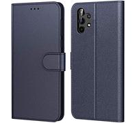 Tenphone Coque pour Samsung Galaxy A32 5G (Pas pour 4G), Pochette Protection Etui Housse Premium en Cuir PU,Fermeture Magnétique,Flip Case Compatible avec (Samsung A32 5G, Book Bleu)