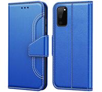 Tenphone Coque pour Samsung Galaxy S20 FE Fan Edition, Etui Protection Housse Premium en Cuir PU,Pochette Fermeture Magnétique,Flip Case Compatible avec (Samsung S20 FE 4G / 5G, Surpique Bleu)