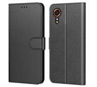 Tenphone Coque pour Samsung Galaxy Xcover 7, Coque Samsung Xcover7 EE (Enterprise Edition), Etui Protection Housse Premium en Cuir PU,Pochette Flip Case Compatible avec Book (Noir)