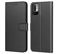 Tenphone Coque pour Xiaomi Redmi Note 10 5G, Etui Protection Housse Premium en Cuir PU,Pochette Fermeture Magnétique,Flip Case Compatible avec Redmi Note 10 5G (Book Noir)
