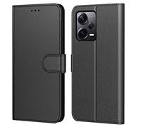Tenphone Coque pour Xiaomi Redmi Note 12 Pro 5G,Etui Protection Housse Premium en Cuir PU, Pochette Flip Case Compatible avec Redmi Note 12 Pro Book (Noir)
