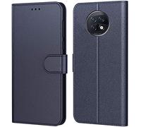 Tenphone Coque pour Xiaomi Redmi Note 9T, Pochette Protection Etui Housse Premium en Cuir PU,Fermeture Magnétique,Flip Case Compatible avec (Redmi Note 9T, Book Bleu)