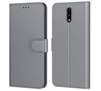 Tenphone Etui Coque pour Nokia 2.3,Plusieurs Couleurs Disponible,Protection Etui Housse Premium en Cuir PU,Fermeture Magnétique pour (Nokia 2.3 (6,21 Pouces), Book Gris)