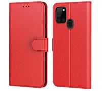 Tenphone Etui Coque pour Samsung Galaxy A21s,Plusieurs Couleurs Disponible,Protection Etui Housse Premium en Cuir PU,Fermeture Magnétique pour (Galaxy A21s, Book Rouge)