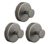 TENQUAN Crochet à Ventouse Porte-Serviettes Ventouses avec Crochets Extra Fort pour Salle de Bain Cuisine 3 Pièces Gris Sidéral