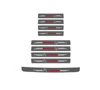 TENREV Auto Protecteur de Seuil pour Citroen Jumpy 2020 2021 2022 2023, Marches Portiere Plinthes Autocollant de Seuil Porte Pare-Chocs Arrière Film Protection Fibre Carbone Accessoires,XL