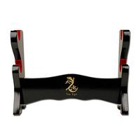 Tenryu Ma- 2 Support d'épée Mixte, Aucun répertorié, Black Lacquer Finish, Red Velvet Holders