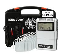 TENS 7000 Unité numérique TENS avec accessoires, comprend 16 électrodes - Unité TENS stimulateur musculaire pour soulager les maux de dos, soulager la douleur générale, les douleurs cervicales,