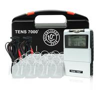 TENS 7000 Unité TENS numérique avec accessoires et 48 électrodes - Unité TENS - Stimulateur musculaire pour soulager les maux de dos, soulagement général de la douleur, douleurs cervicales,