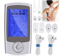 TENS EMS electrostimulateur musculaire, Appareil de thérapie de la douleur TENS rechargeable electrostimulation appareil appareil de thérapie la douleur avec 24 programmes d'entraînement et 2 canaux