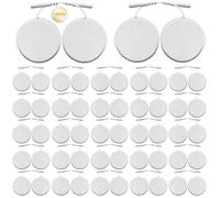 TENS-EMS Lot de 50 électrodes réutilisables pour appareils TENS et EMS Trainer 4 x 4 cm