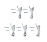 TENS Lot de 5 câbles d'électrode jack 3,5 mm vers fiche broche 2 mm 120 cm | Prise jack standard de 3,5 mm vers broche de 2 mm, ne convient pas pour les mini prises de 2,5 mm, idéal pour soulager la