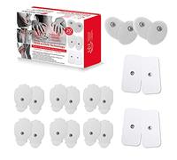 TENS Unit Pads - Électrodes de rechange de qualité supérieure pour électrothérapie TENS et EMS - Patchs autocollants réutilisables jusqu'à 30 fois (20 tampons) Combo (S, L, XL)