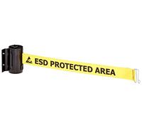 Tensabarrier 896-mag-33-std-no-esd-a Noir support magnétique Meuble mural avec fil Clip ceinture End, 5,1 cm de large, 7 '15,2 cm Longueur "ESD" avec logo Ceinture, 11,4 cm H, 7 cm L, 9,5 cm L