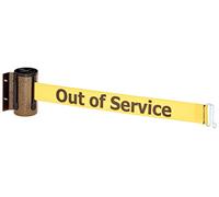 Tensabarrier 896-MAG-65-STD-NO-YEX-A Support mural magnétique avec clip de ceinture métallique Largeur 5,1 cm Longueur 7'6" Ceinture hors service Jaune 11,4 cm H 7,0 cm L 9,5 cm W