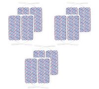 TensCare 12 Électrodes Supérieures 50 x 100 mm - 3 paquets de 4 électrodes | Électrodes auto-adhésives réutilisables 50 × 100 mm, compatibles avec la plupart des appareils TENS et EMS