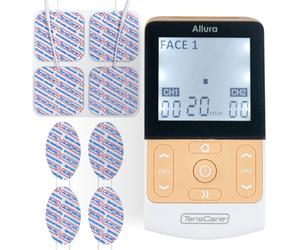 TensCare Allura - Stimulateur Musculaire - Raffermit et Réduit les Rides du Visage - Tonifie et Sculpte le Corps - Traite les Zones : Visage, Abdos, Hanches, Cuisses, Bras et Mollets