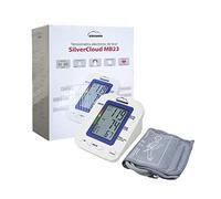 Tensiomètre à bras électronique SilverCloud MB23 avec écran LCD, alarme vocale, affichage de la fréquence cardiaque, 22-36 cm