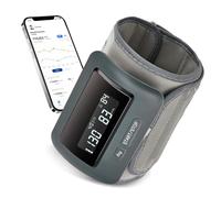 Tensiomètre Bras Connecté avec Application - Tensiomètre Électronique avec Bluetooth, Voix, Batterie Rechargeable & Brassard - Idéal pour Maison et Voyage