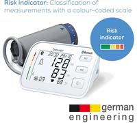 Beurer BM 57 Tensiomètre à bras, tensiomètre numérique avec large brassard jusqu'à 43 cm, connexion à l'application via Bluetooth, protection des données certifiée