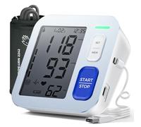 Tensiometre Bras, Tensiomètre Bras Professionnel avec écran LCD HD pour la Circonférence du bras 22-42 cm, peut Contenir 2 x 99 Utilisateurs, Câble de Charge de Batterie AA/Type-C