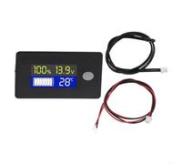 Tensiomètre de batterie lithium-ion avec capteur de température externe et système d'alarme offrant une surveillance réelle et des alertes de sécurité pour différents types de batteries (12 V)