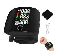 Tensiomètre de poignet, moniteur de pression artérielle précis avec voix intelligente et écran LCD, 99 mémoires de lecture et brassard réglable, pour adultes personnes âgées à la maison ou en voyage