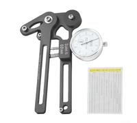 Tensiomètre de rayon en aluminium usiné CNC pour construction de roues de vélo - Mesure la tension en kgf ou daN en fonction du diamètre du rayon (montre mécanique noire)