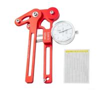 Tensiomètre de rayon en aluminium usiné CNC pour construction de roues de vélo - Mesure la tension en kgf ou daN en fonction du diamètre du rayon (montre mécanique rouge)