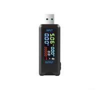 Tensiomètre USB avec écran LCD couleur réelle pour une capacité de résistance de puissance en temps réel et une analyse du protocole de charge (port USB)