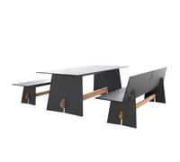 Tension Outdoor - Set de jardin 2 Benches H 42/76 x L 220 x D 45/57 cm/31kg/45kg