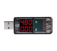 Tension USB Current Mower Metter - Real - Time Power Data, Portable Aucune puissance supplémentaire nécessaire, technologie SMAT compatible avec QC2.0 QC3.0 Fast Charge, Test (type 2)