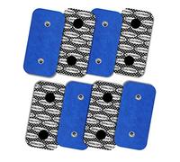 TENSPAD SILVER Électrodes Premium à Motif Argent - Compatibles avec Compex Snap (100%) (8 pads 50x100mm (2 SNAP))