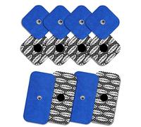 TENSPAD SILVER Électrodes Premium à Motif Argent - Compatibles avec Compex Snap (100%) (8 Pads 50x50+ 4 Pads 50x100mm (1 Snap))