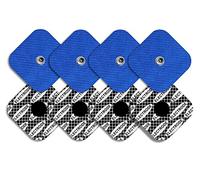 TENSPAD SILVER Électrodes Premium à Motif Argent - Compatibles avec Compex Snap (100%) (8 pads 50x50mm (1 SNAP))