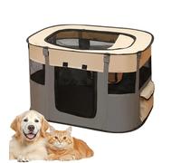 Tent À Animaux De Compagnie Pliable, Chenil Chiot, Tente Pliable, Design Portable Léger, Panneaux en Mailles Respirants, Porte De Fermeture Éclair Sécurisée, Petit/Moyen, pour Voyager, Maison, Patio