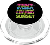 Tent by Night Nap by Noon Legend by Sunset PopSockets PopGrip pour MagSafe