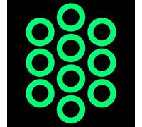 Tent Canopy Nail Ring - 10 pcs Portable Fluorescent Tent Stake Rings | Canopy Nail Ring Réutilisable | Stake Rings | Ground Stake | Trips Stakes and Pegs