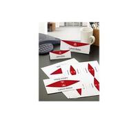 Tent Card - Blanc - 60 x 210 mm - 190 g/m² - 20 carte(s) (20 feuille(s) x 1 cartes d'invitation